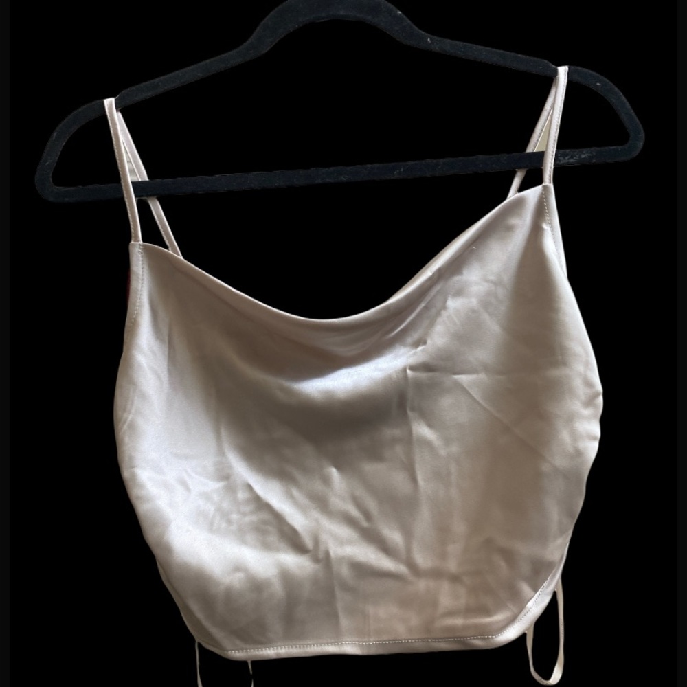 Brand new forever 21 silk cream colored tank top size small